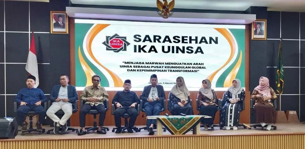 Para guru besar UINSA menyampaikan visi dan misinya di hadapan pengurus IKA UINSA Kamis (6/3/2026)