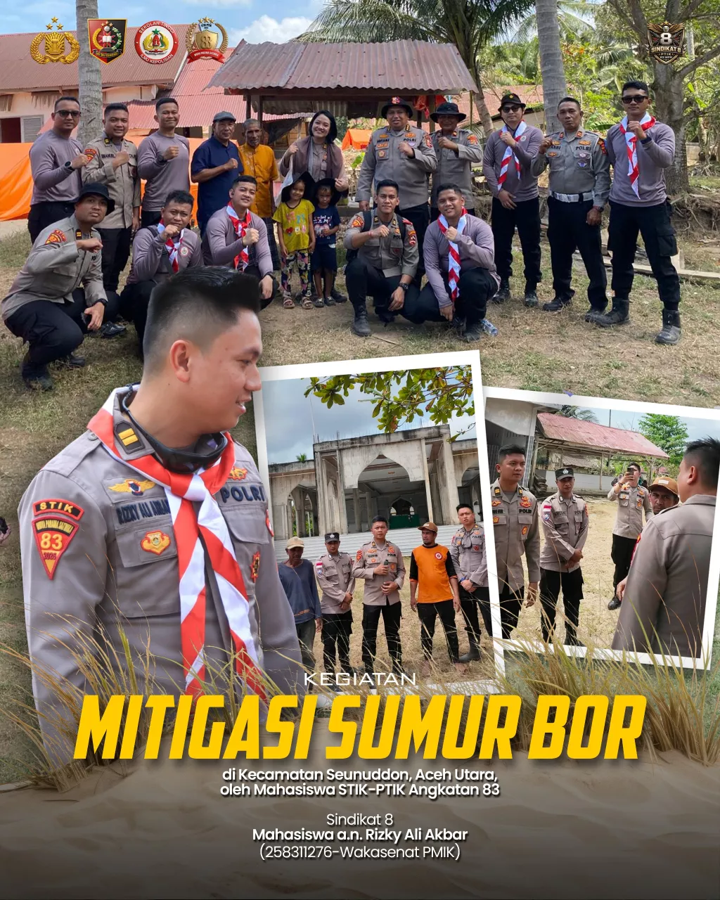 Mahasiswa STIK Angkatan 83/WPS Laksanakan Mitigasi dan Peresmian Sumur Bor di Aceh Utara