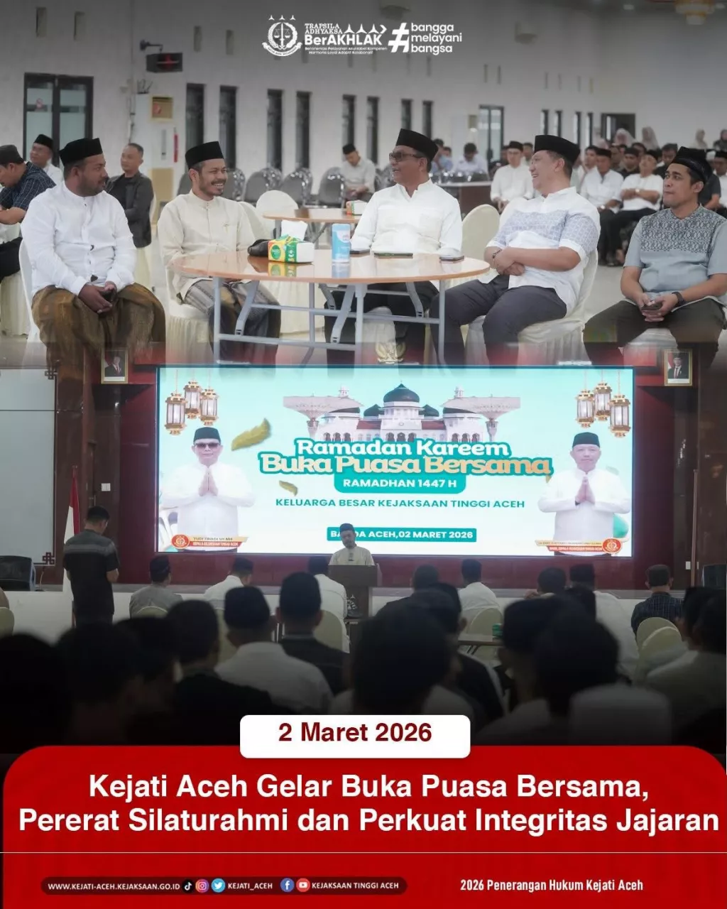 Kajati Aceh Lakukan Buka Puasa Bersama Staf Dan Jajaran