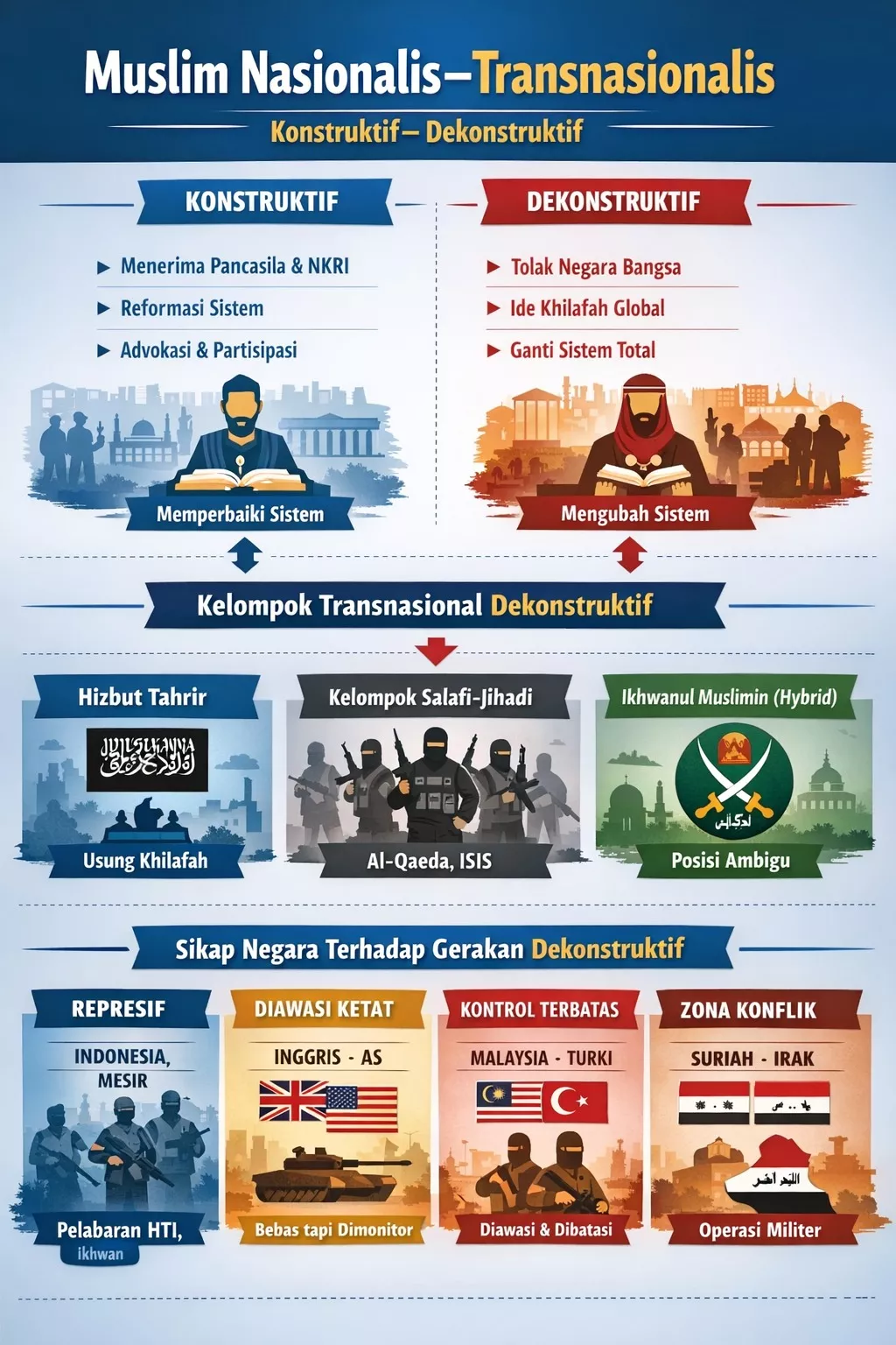 Muslim Nasionalis–Transnasionalis: Konstruktif–Dekonstruktif