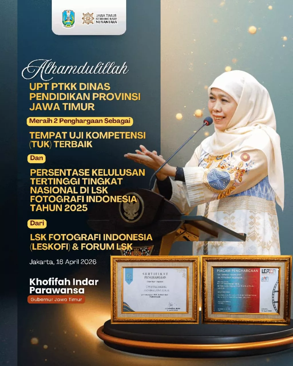 Khofifah : Bukti Penguatan Pendidikan Vokasi Berbasis Industri dan Berdaya Saing Global