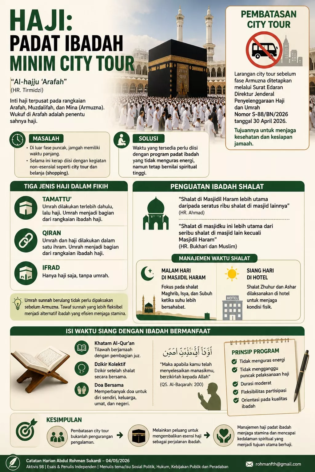 Haji: Padat Ibadah Minim City Tour