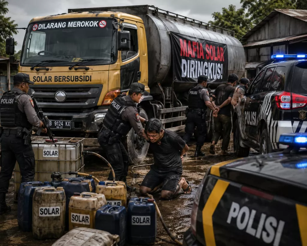 Polisi Bongkar Dugaan Mafia Solar Subsidi di Nganjuk, 3.600 Liter Diamankan
