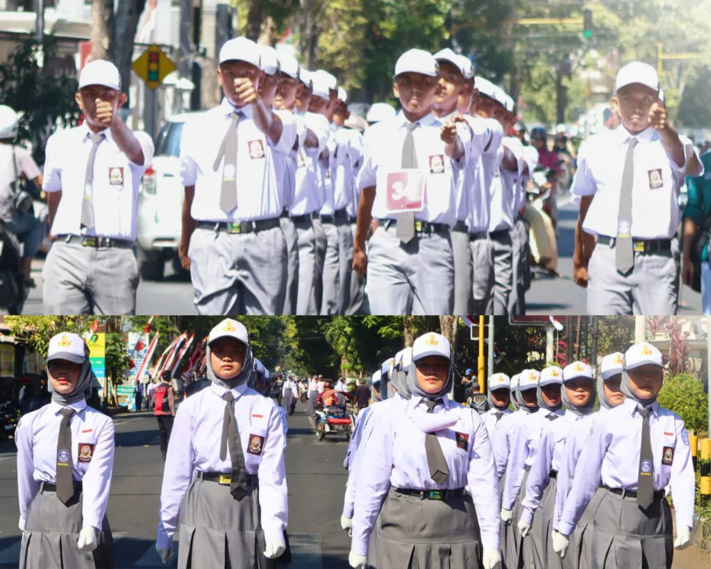 SMAN 1 Tenggarang Borong Dua Podium Gerak Jalan HUT RI ke-81 Bondowoso