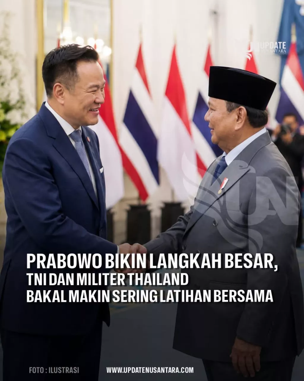 Presiden Prabowo Dorong Penguatan Kerjasama Pertahanan Dan Militer Dengan Thailand