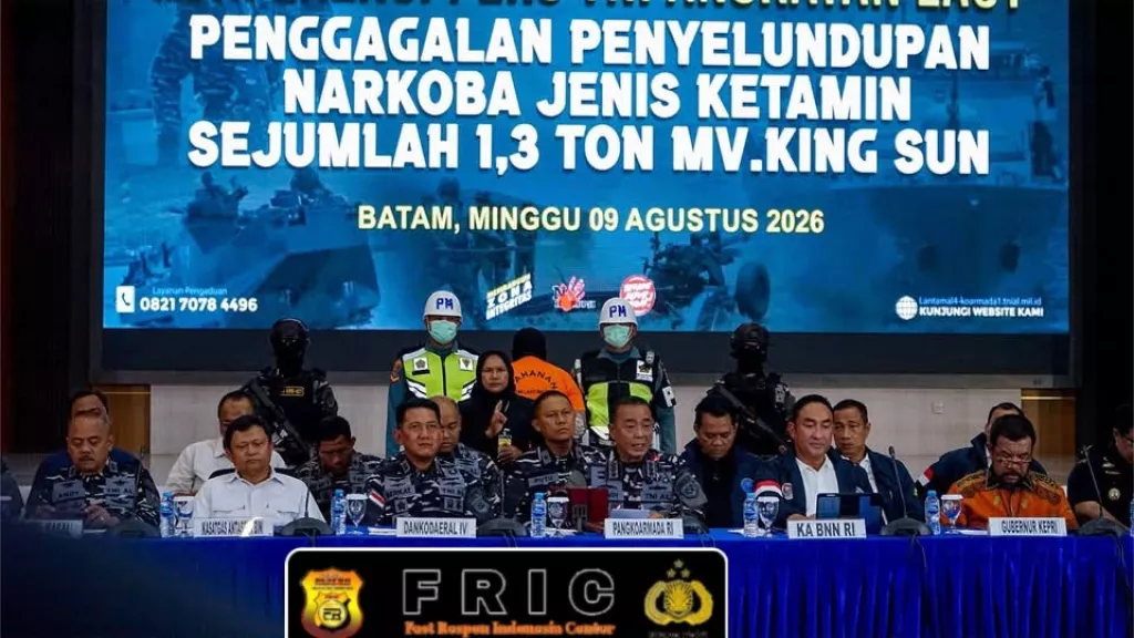 Operasi Gabungan Gagalkan Penyelundupan 1,3 Ton Ketamine Di Perairan Natuna