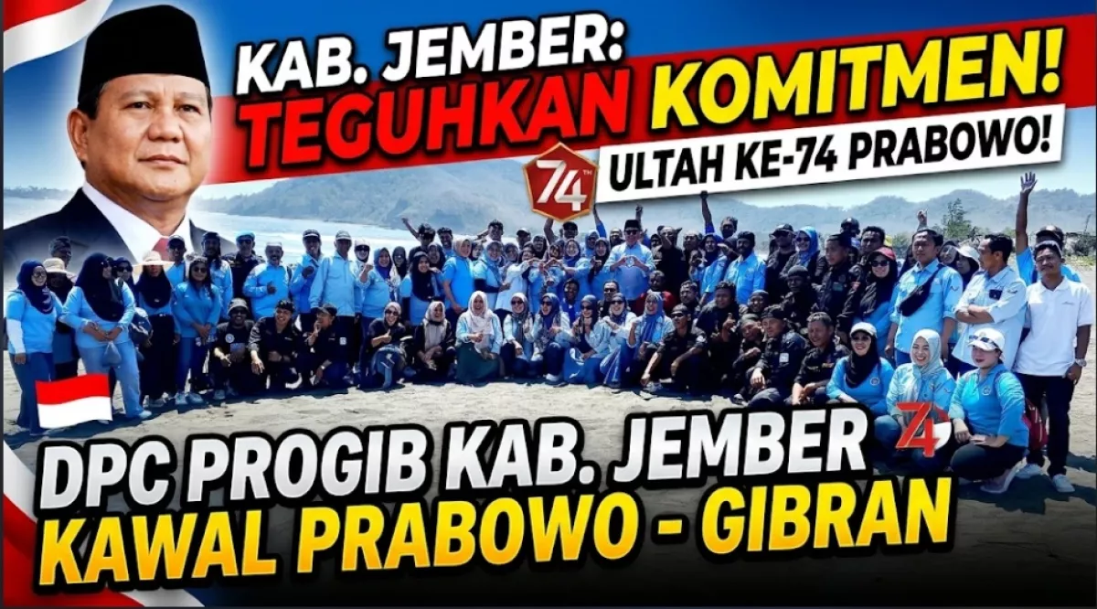 DPC PROGIB Jember Teguhkan Komitmen Kawal Kepemimpinan Prabowo-Gibran, Saat Rayakan Ultah Prabowo ke 74