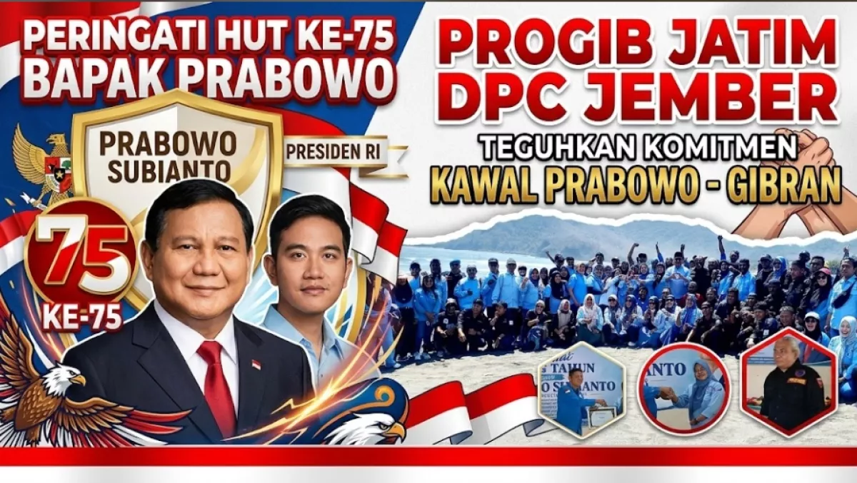 Rayakan HUT Prabowo ke-75, PROGIB JATIM DPC Jember Teguhkan Komitmen Kawal  Prabowo-Gibran