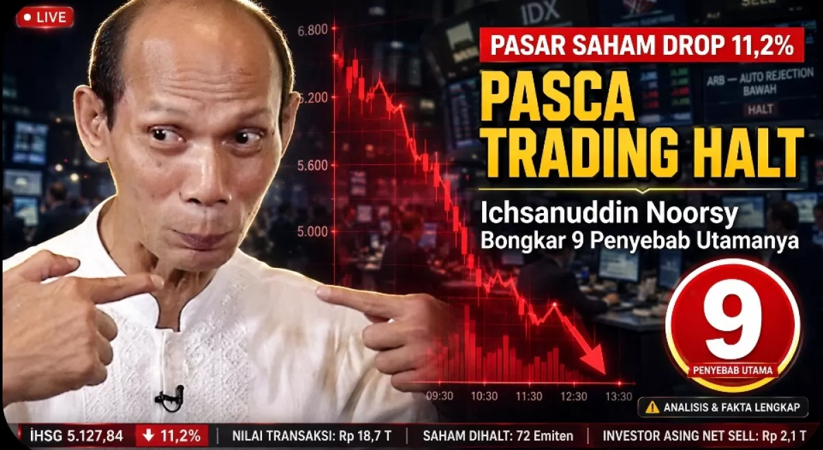 Pasar Saham Anjlok 11,2% Meski Trading Halt, Ichsanuddin Noorsy Beberkan 9 Penyebabnya