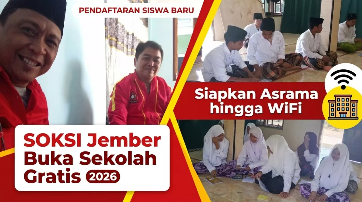 SOKSI Jember Buka Sekolah Gratis 2026, Siapkan Asrama hingga WiFi untuk Siswa