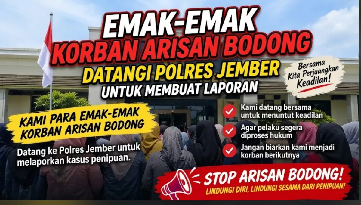 Korban Arisan Bodong Kembali Tagih Kepastian Hukum ke Polres Jember