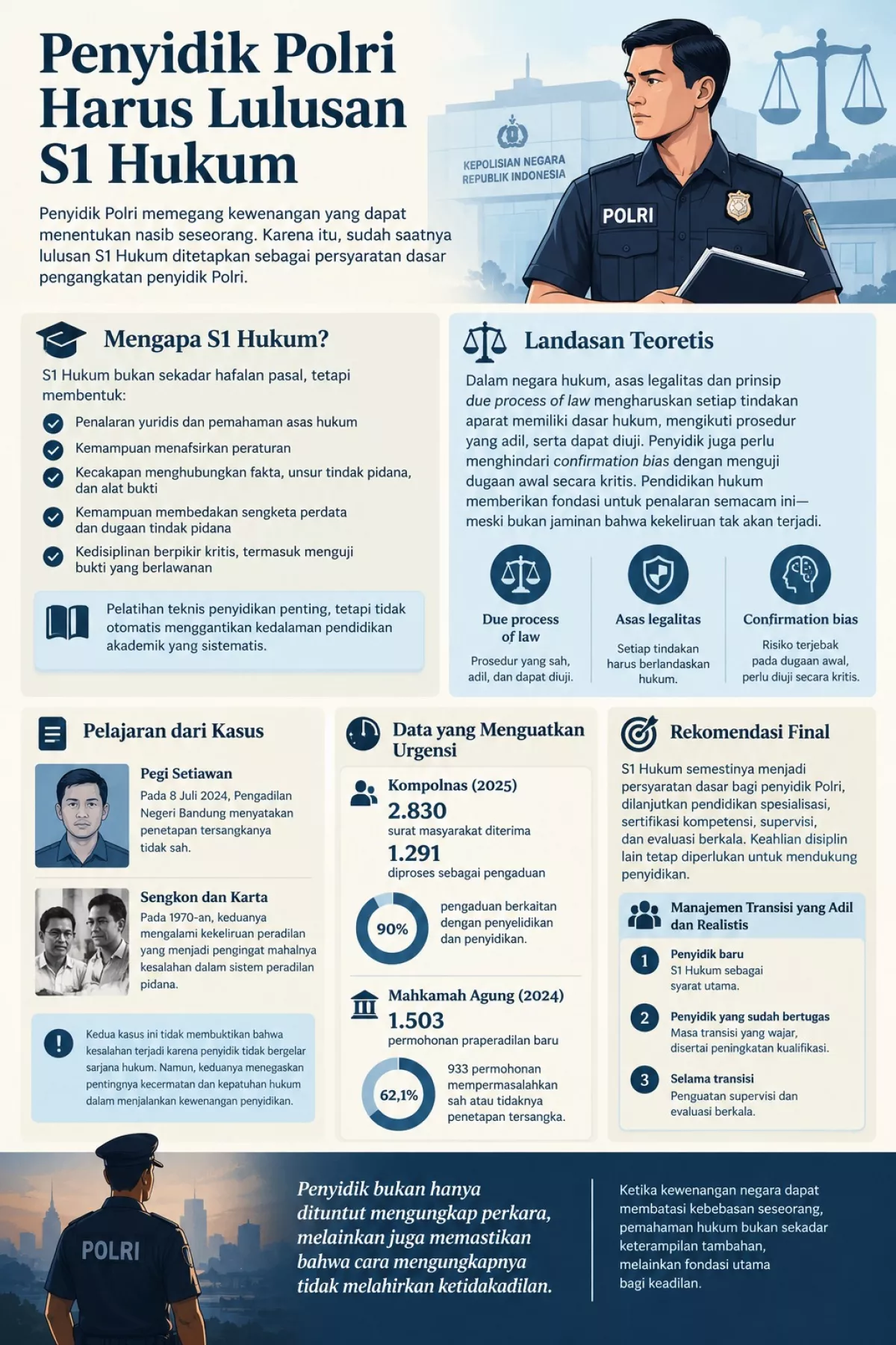 Penyidik Polri Harus Lulusan S1 Hukum