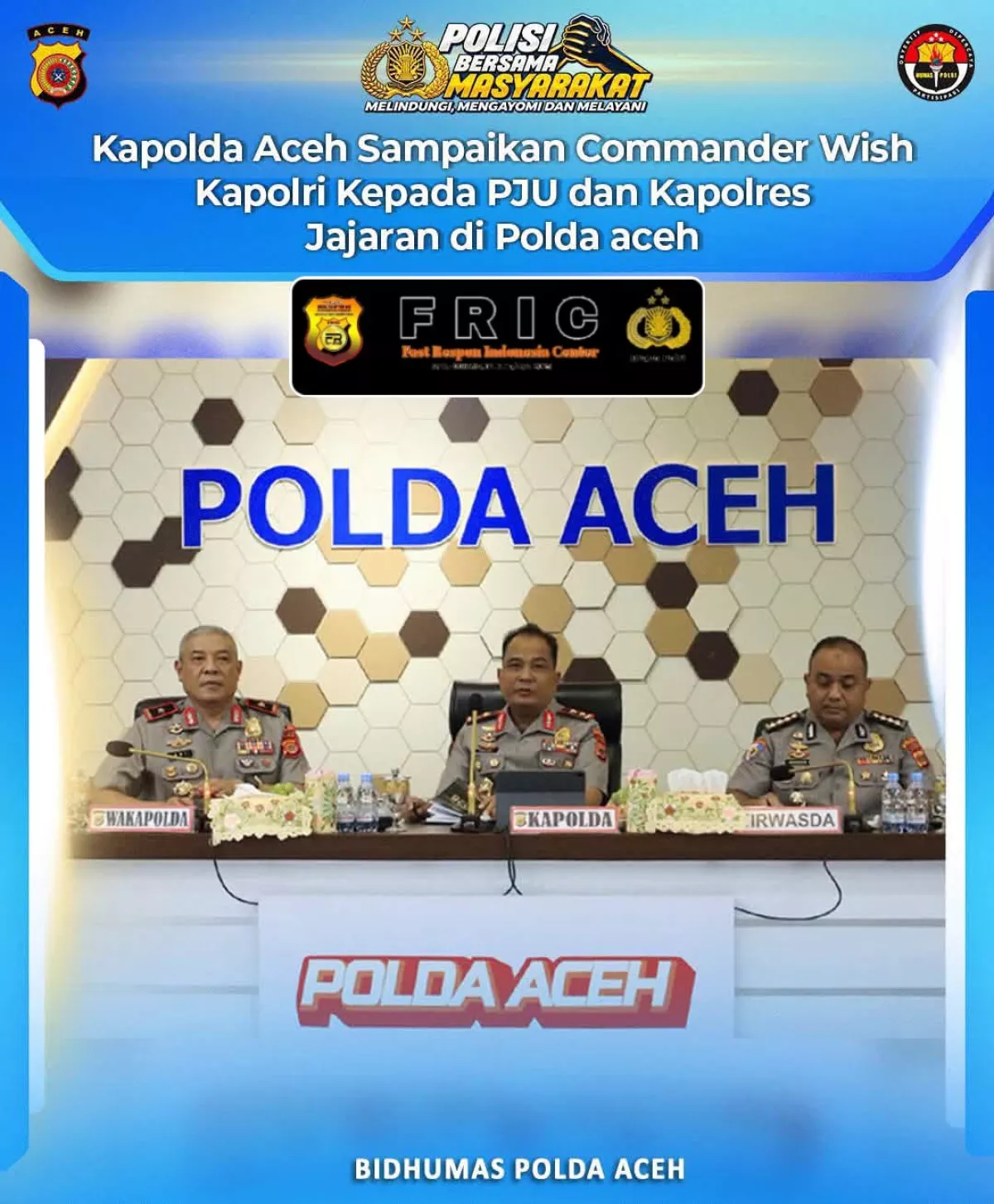 Kapolda Aceh Sampaikan arahan Commander Wish Kapolri Untuk Semua Personil Dan Jajaran Polda Aceh
