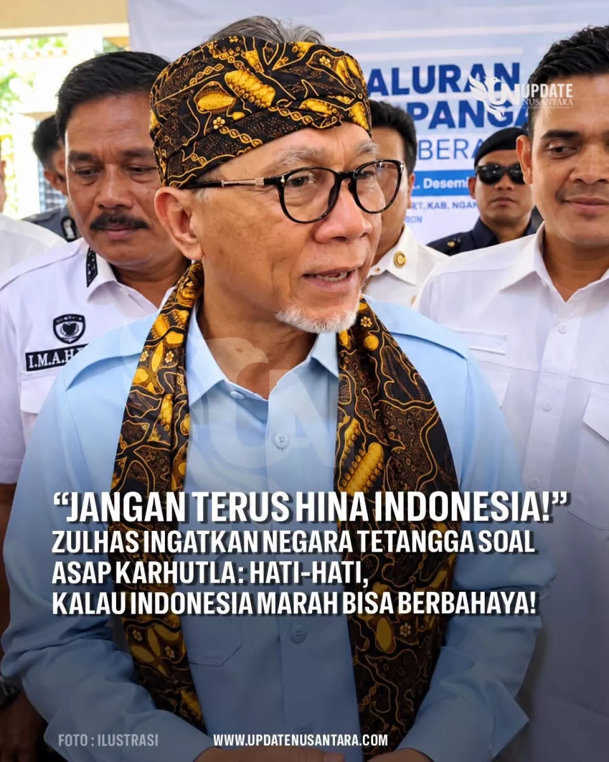 Menko Pangan Zulkifli Hasan saat di Nganjuk. (Foto Nusantara Update.id for JatimUPdate.id)