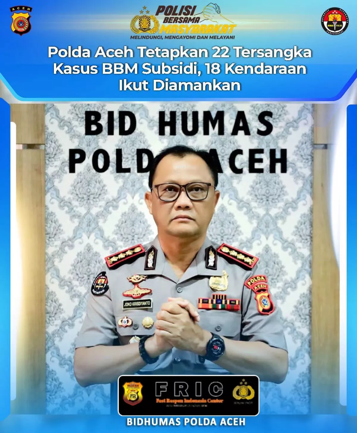 Polda Aceh Tetapkan 22 Orang Sebagai Tersangka Penyalahgunaan BBM Bersubsidi