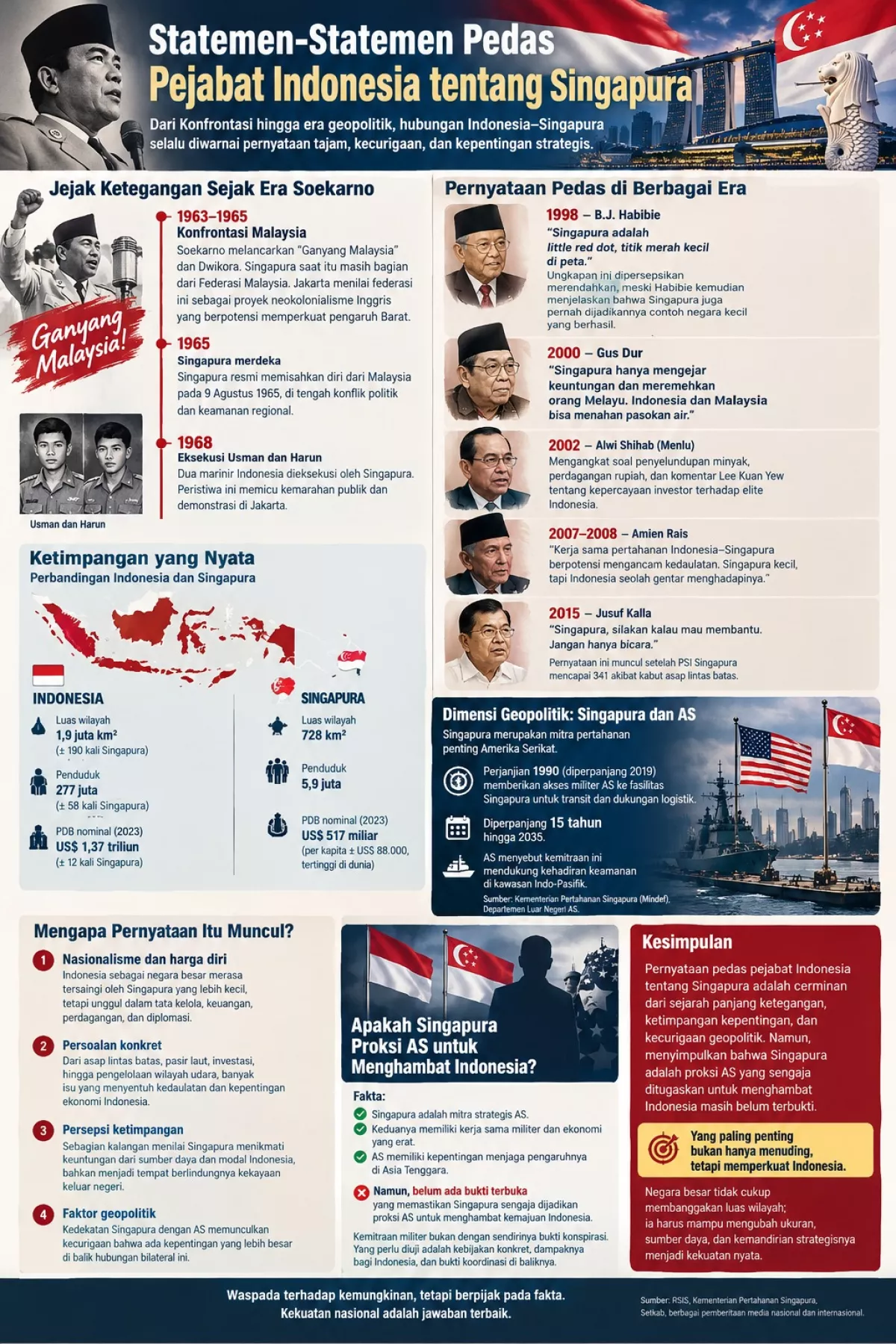 Statemen Pedas Pejabat Indonesia tentang Singapura