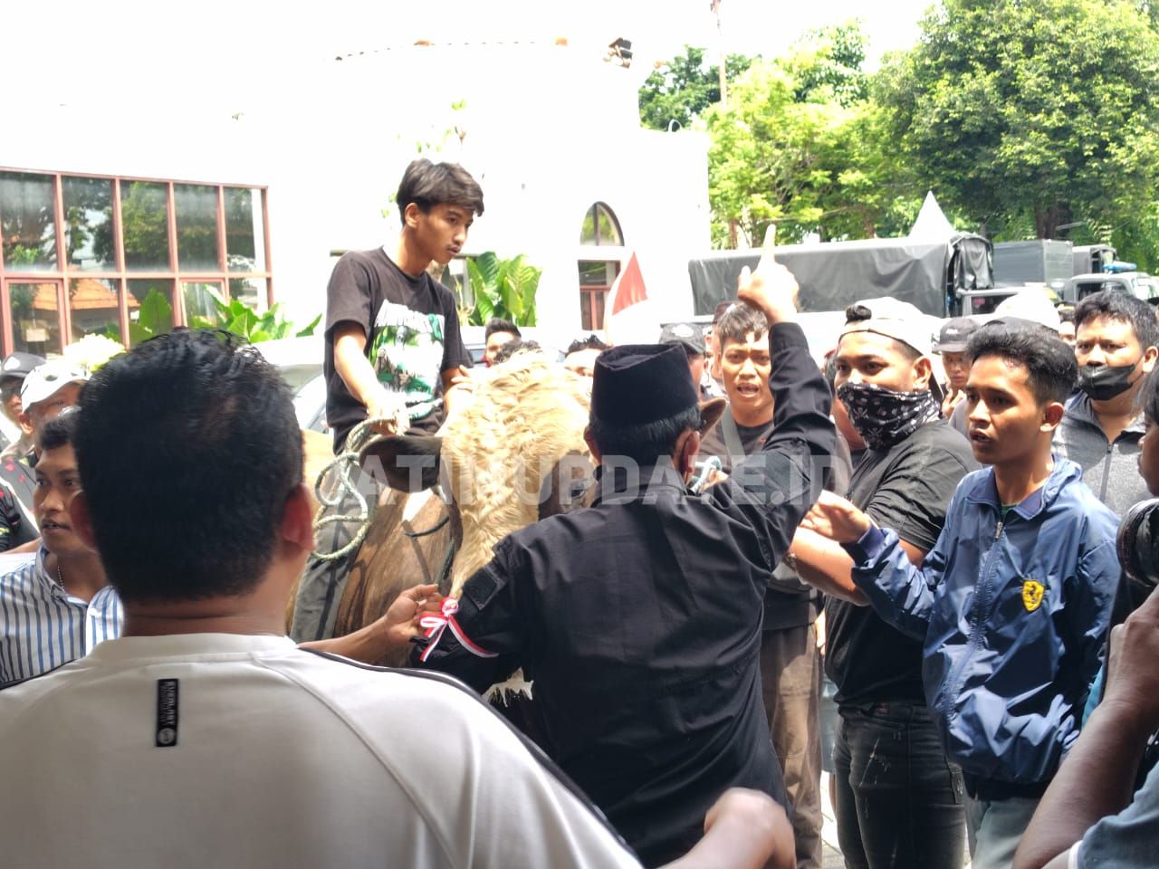 Demonstrasi Mitra Jagal RPH di DPRD Surabaya, dok jatimupdate.id
