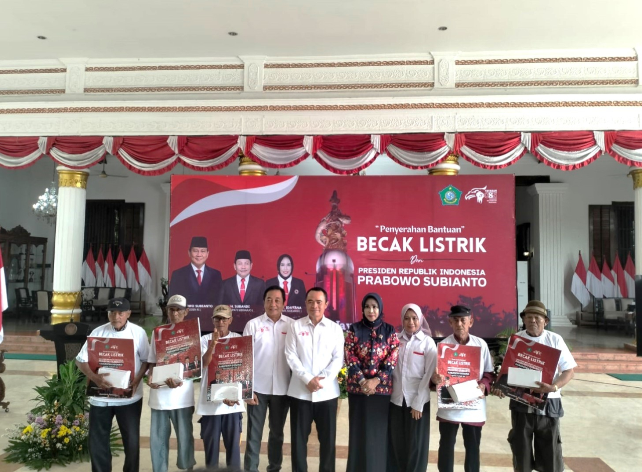 Pemkab Sidoarjo Terima 200 Becak Listrik dari Presiden Prabowo, Dorong Transportasi Ramah Lingkungan