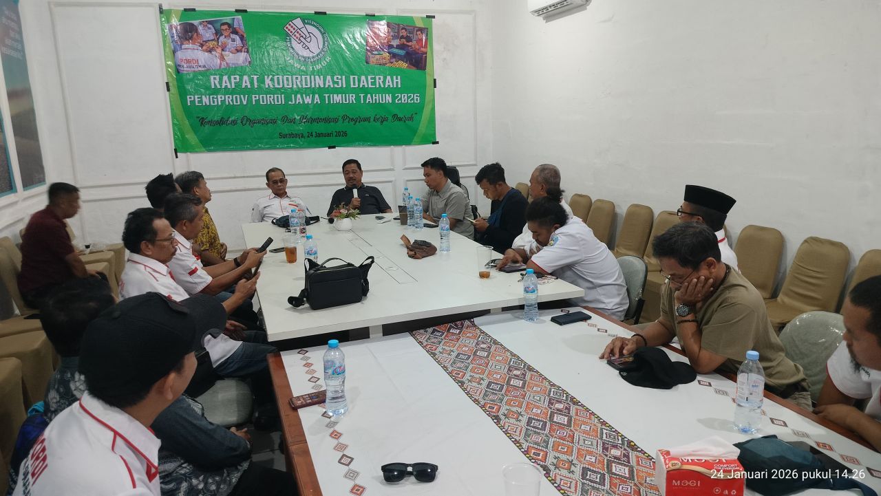 Gelar Rakorda: Pordi Jawa Timur Mantapkan Arah Program Organisasi Tahun 2026