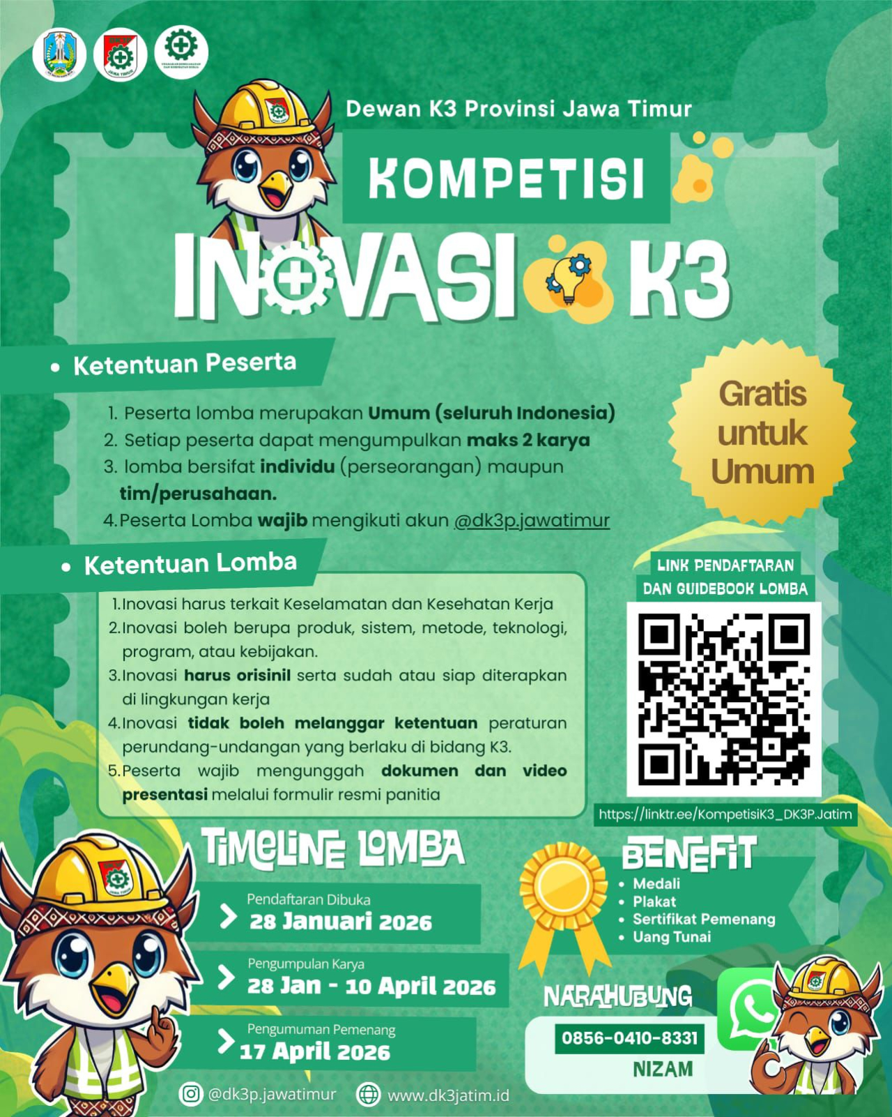 Flayer pengumuman Kompetisi Nasional K3 2026