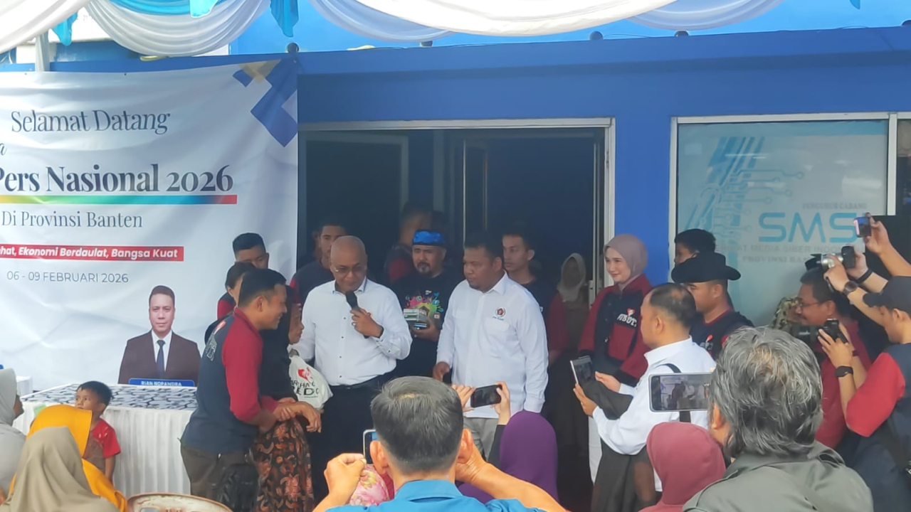PWI Pusat–Artha Graha Peduli Gelar Baksos HPN 2026 di Banten, Salurkan 3.000 Paket Sembako