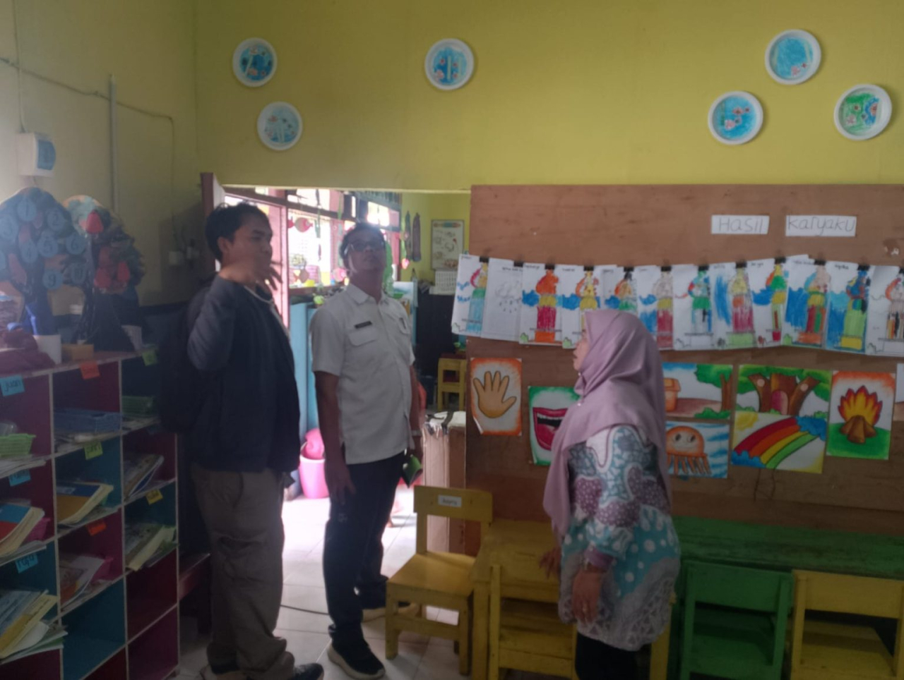 BAZNAS Sidoarjo Tinjau TK DWP Grinting Usai Plafon Rusak Membahayakan Murid