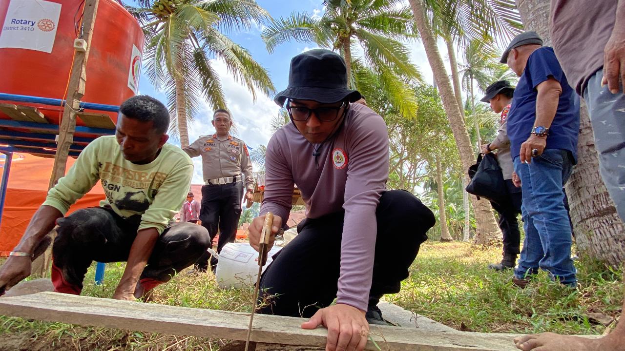 Mahasiswa STIK laksanakan pembangunan sumur bor dan pendataan kebutuhan masyarakat Kab. Aceh Utara.