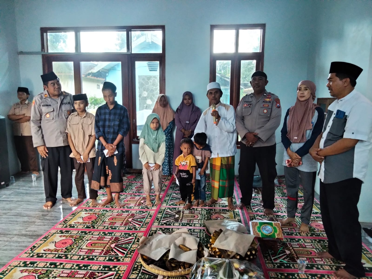 Polsek Grujugan Santuni Anak Yatim, Doa Bersama Jaga Kamtibmas Tetap Kondusif