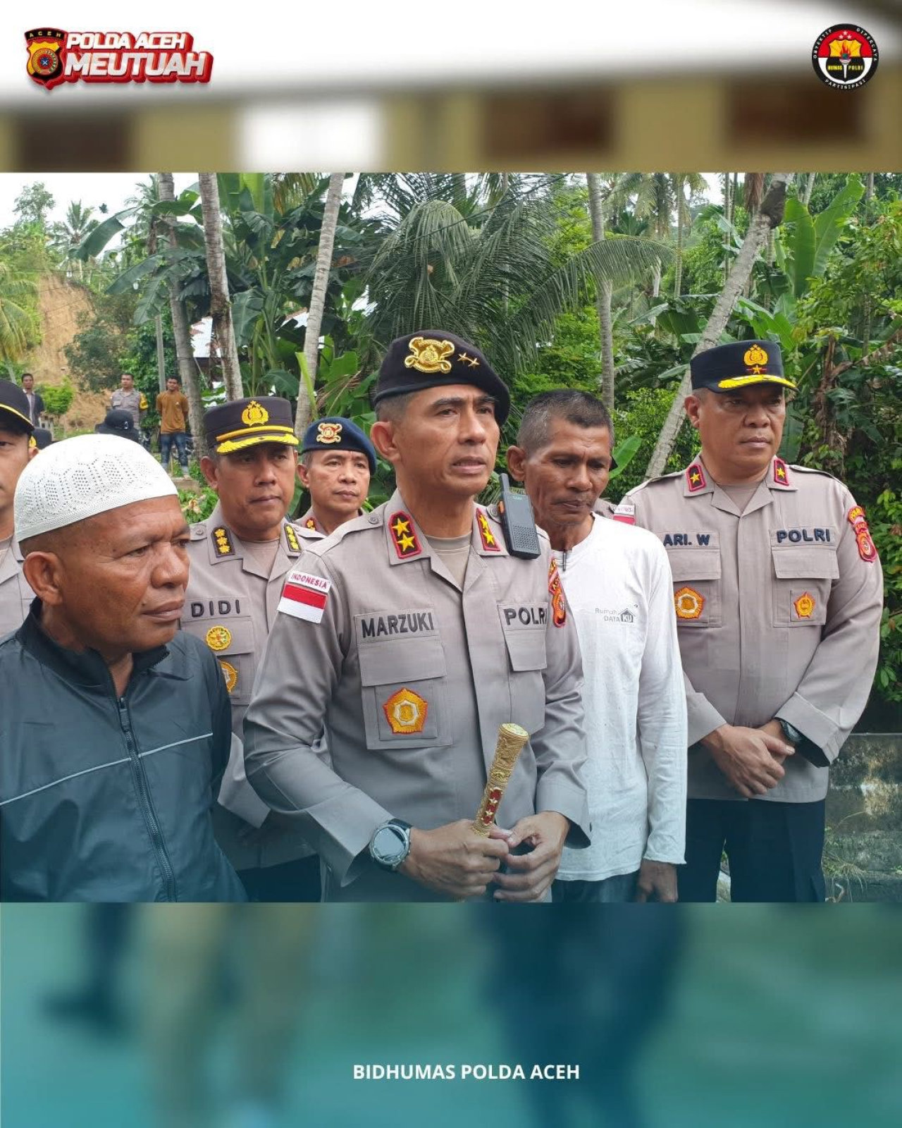 Kapolda Aceh Tinjau Ke Lokasi Jembatan Putus di Kabupaten Bireuen
