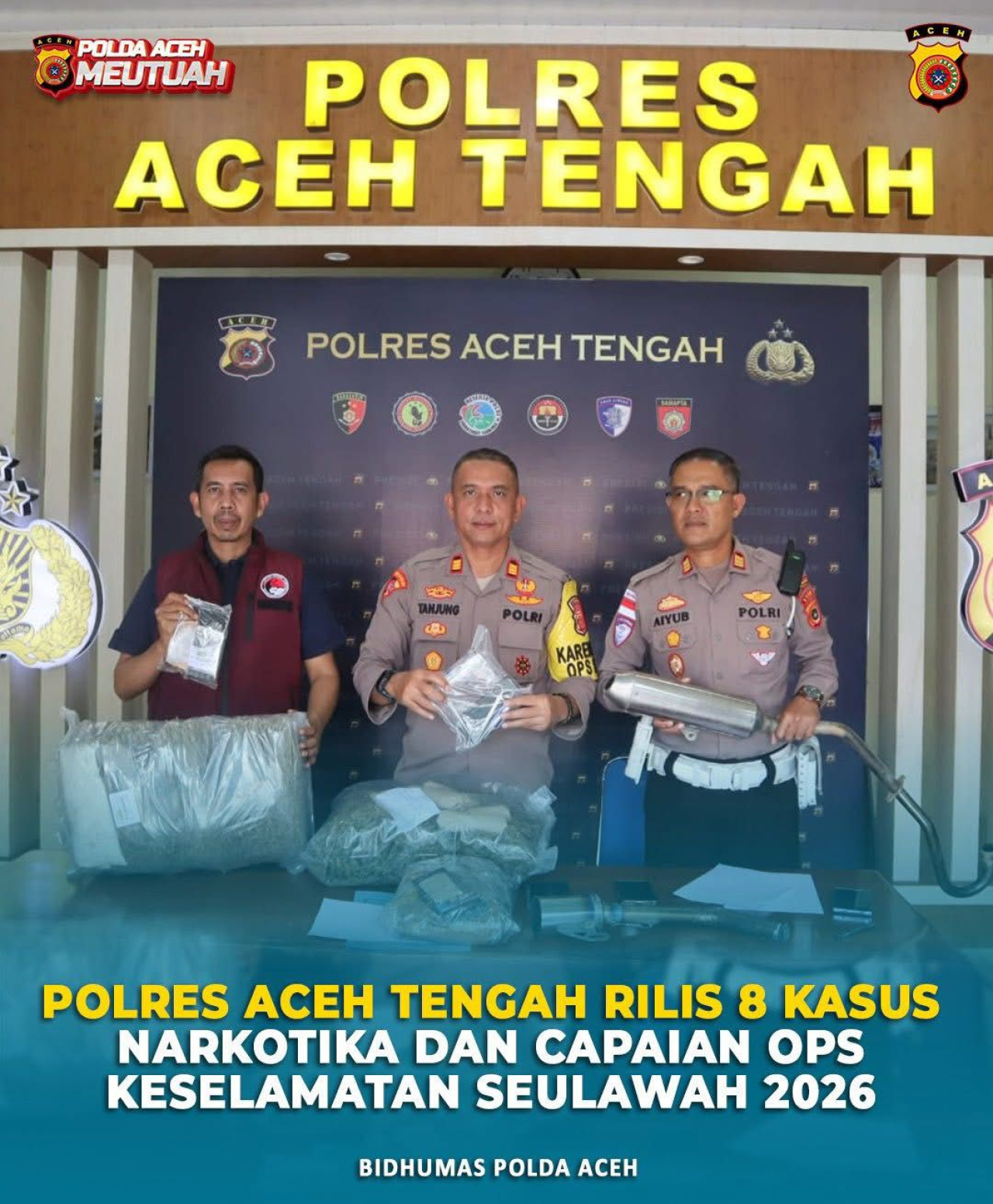 Polres Aceh Tengah Ungkap Kasus Narkoba dan Upaya Berantas Jaringan Narkoba