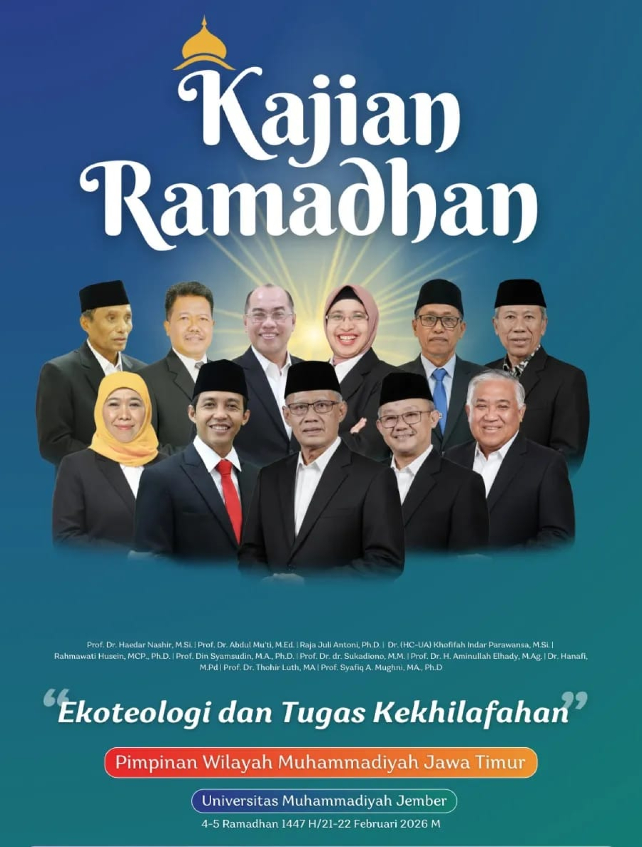 PWM Jatim Gelar Kajian Ramadan 1447 H di UM Jember, Angkat Tema Ekoteologi dan Tugas Kekhalifahan