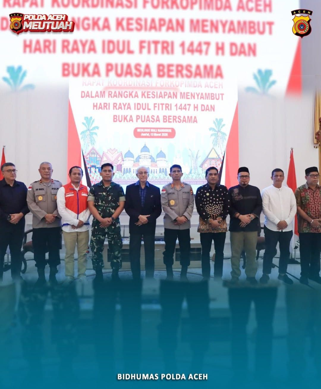Kapolda Aceh Hadiri Rakor Forkopimda Kesiapan Menyambut Idul Fitri 1447 H