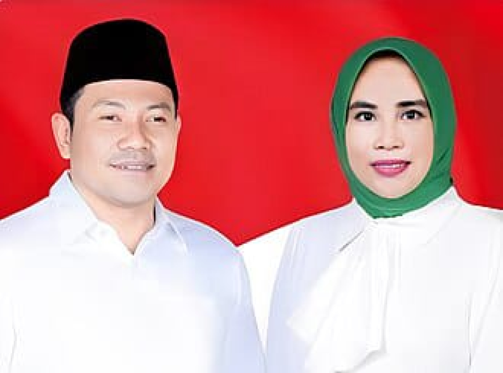Subandi dan Mimik, Bupati dan Wabub Sidoarjo saat foto ini digunakan sebagai kertas suara pemiliknya Sidoarjo 2024 lalu.