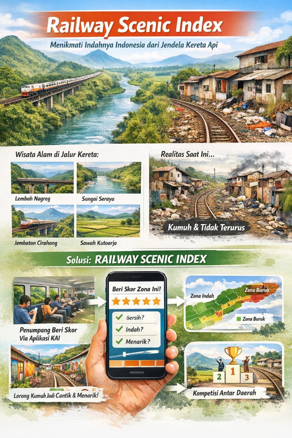 Ilustrasi Railway Scenic Index