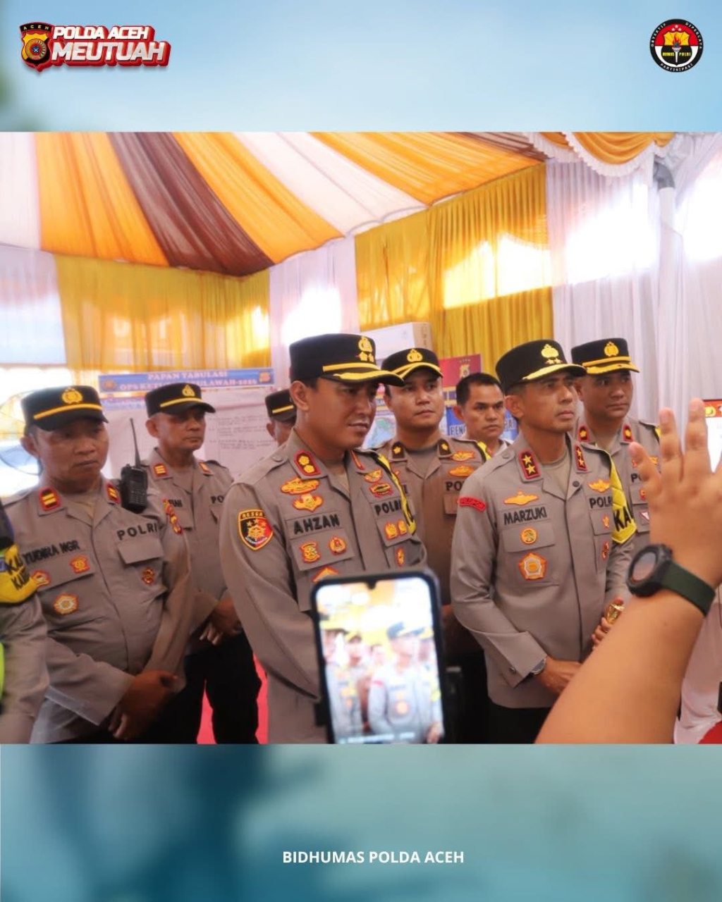 Kapolda Aceh, Irjen Pol. Drs. Marzuki Ali Basyah, M.M., meninjau langsung kesiapan Pos Pelayanan (Pos Yan) Operasi Ketupat Seulawah 2026 di wilayah Polsek Muara Batu, Polres Lhokseumawe.