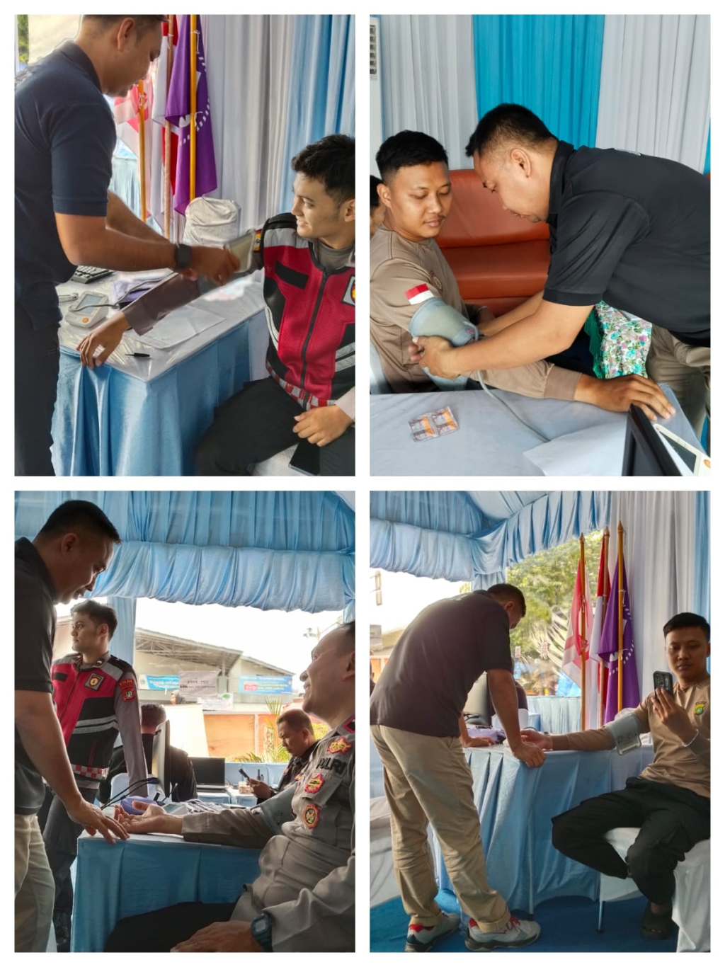 Seksi Kedokteran dan Kesehatan (Sidokkes), Polres Metro Jakarta Barat memberikan pelayanan kesehatan langsung kepada anggota yang berjaga di pos pengamanan dan pos terpadu dalam rangka Operasi Ketupat Jaya 2026.
