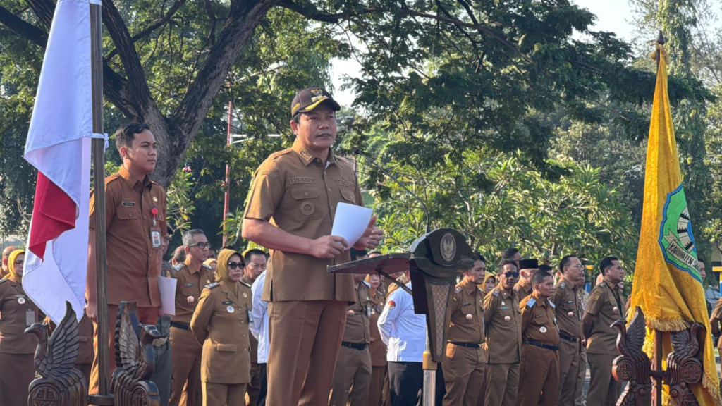 Bupati Sidoarjo, Subandi, tekankan pentingnya transformasi digital serta tingkatkan kualitas pelayanan publik saat hadiri kegiatan halalbihalal bersama seluruh ASN Pemkab Sidoarjo.