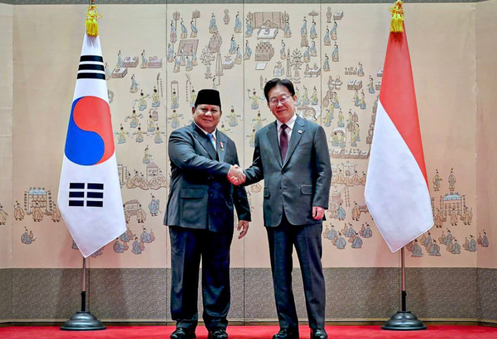 Presiden RI Prabowo Subianto dan Presiden Korsel Lee Jae Myung.