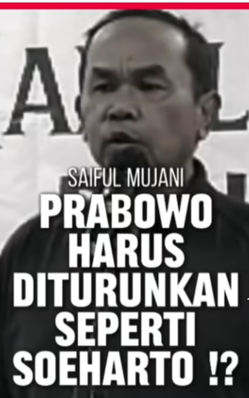 Saiful Mujani dengan pernyataan yang membuat publik terhenyak.