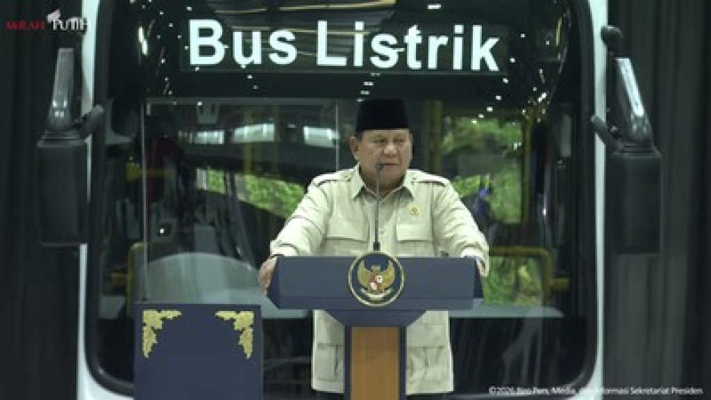 Presiden Prabowo Subianto meresmikan pabrik perakitan kendaraan komersial berbasis listrik milik PT VKTR Sakti Industries di Magelang, Jawa Tengah, Kamis (9/4/2026).