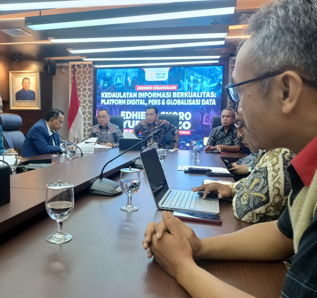 IJTI saat bertemu Ketua Fraksi Partai Demokrat, Edhie Baskoro Yudhoyono, dok Jatimupdate.id/ist