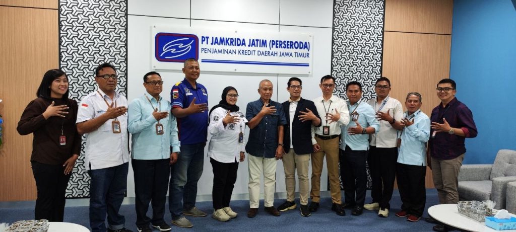 Peserta FGD Akselerasi Hilirisasi Komoditas Ekspor Jawa Timur yang digelar di PT Jamkrida Jatim, Surabaya, Rabu (15/4)