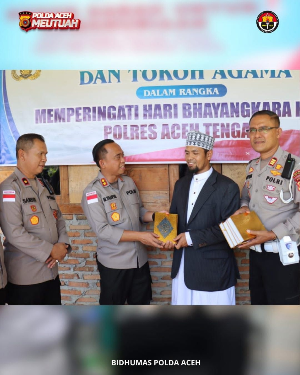 Kepolisian Resor Aceh Tengah terus memperkuat pendekatan humanis melalui kegiatan “Saweu Pesantren” dan sambang tokoh agama. (Foto Humas Polres Aceh Tengah for JatimUPdate.id)