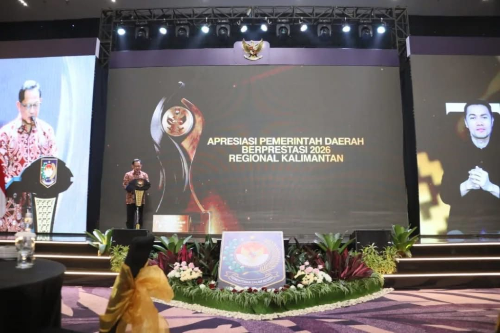 Mendagri Tito Karnavian dalam acara Apresiasi Pemerintah Daerah Berprestasi 2026 Regional Kalimantan.