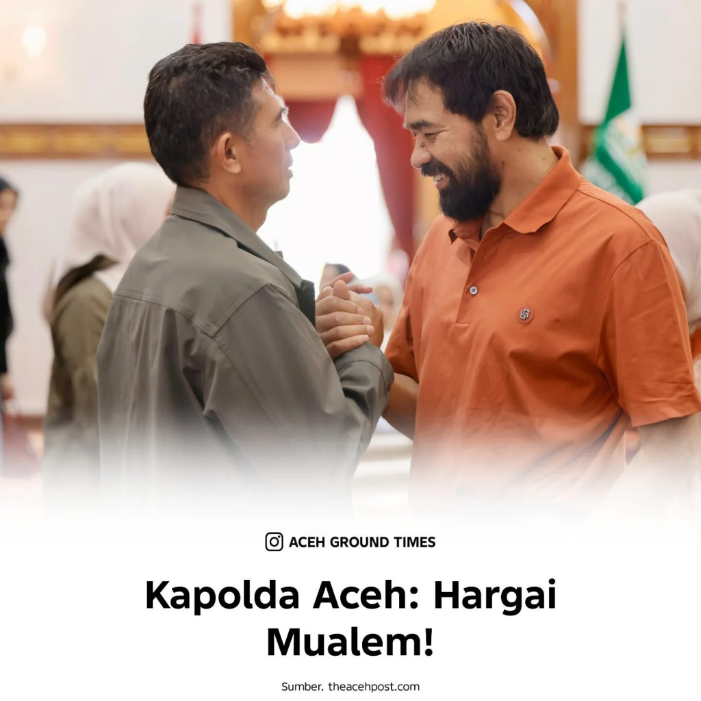 Kapolda Aceh Irjen Pol Drs Marzuki Ali Basyah bersama Gubernur Aceh Mudakir Manaf