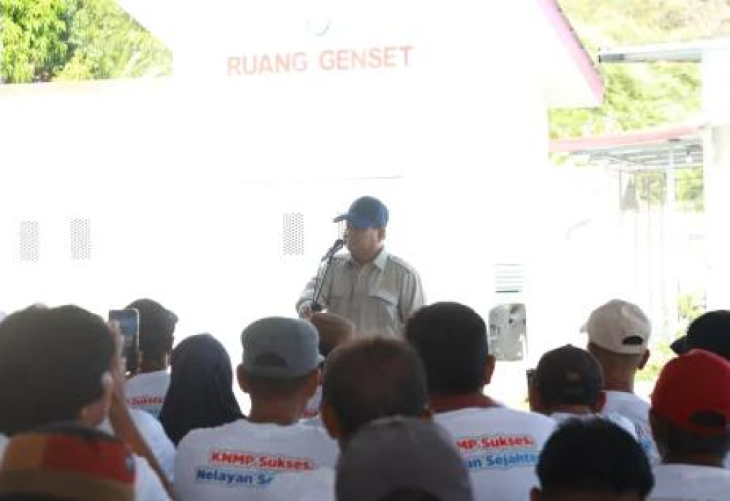 Presiden Prabowo Subianto di Kampung Nelayan Merah Putih Leato Selatan, Gorontalo, Sabtu (9/5/2026). Pemerintah berkomitmen membangun 1.386 Kampung Nelayan di 12.000 Desa Nelayan.