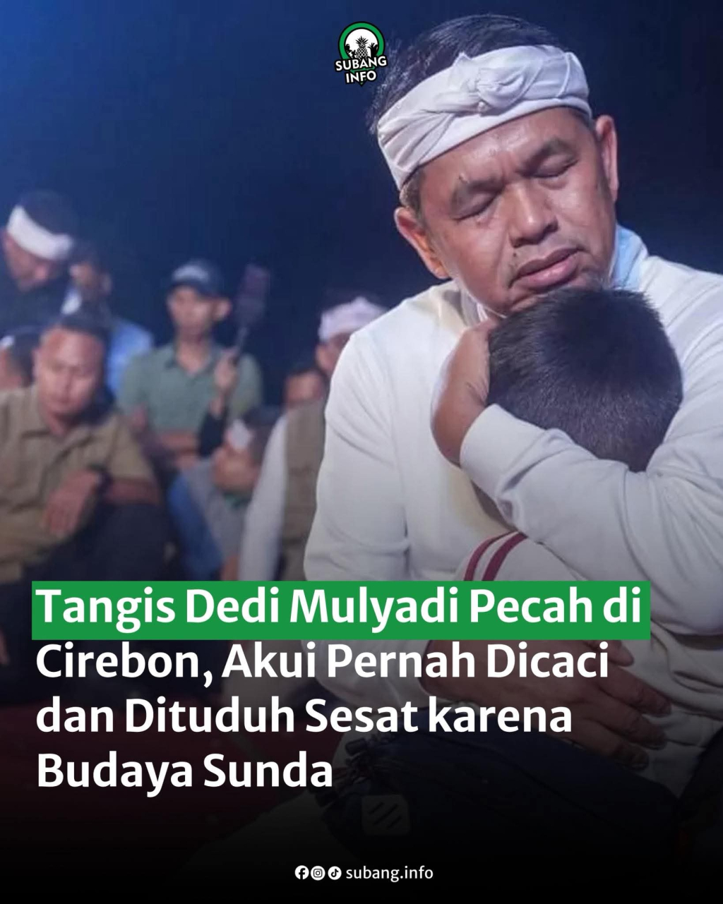 Tangis Dedi Mulyadi Pecah saat berorasi (Foto Subang. Info)