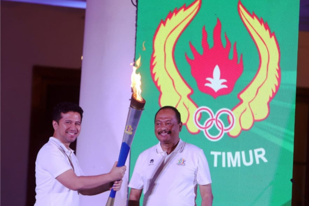 Wagub Jatim Emil Dardak dan Ketua Koni Jatim M. Nabiel