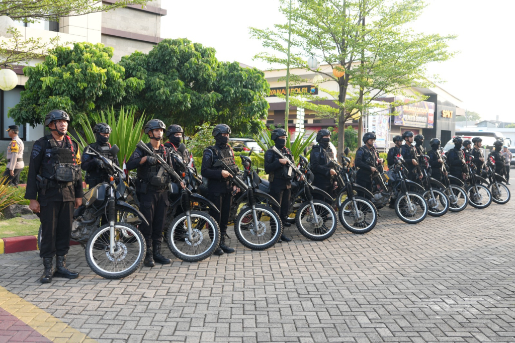 Polresta Sidoarjo Polda Jatim mengerakan sebanyak 1.140 personel yang disebar di 80 desa.