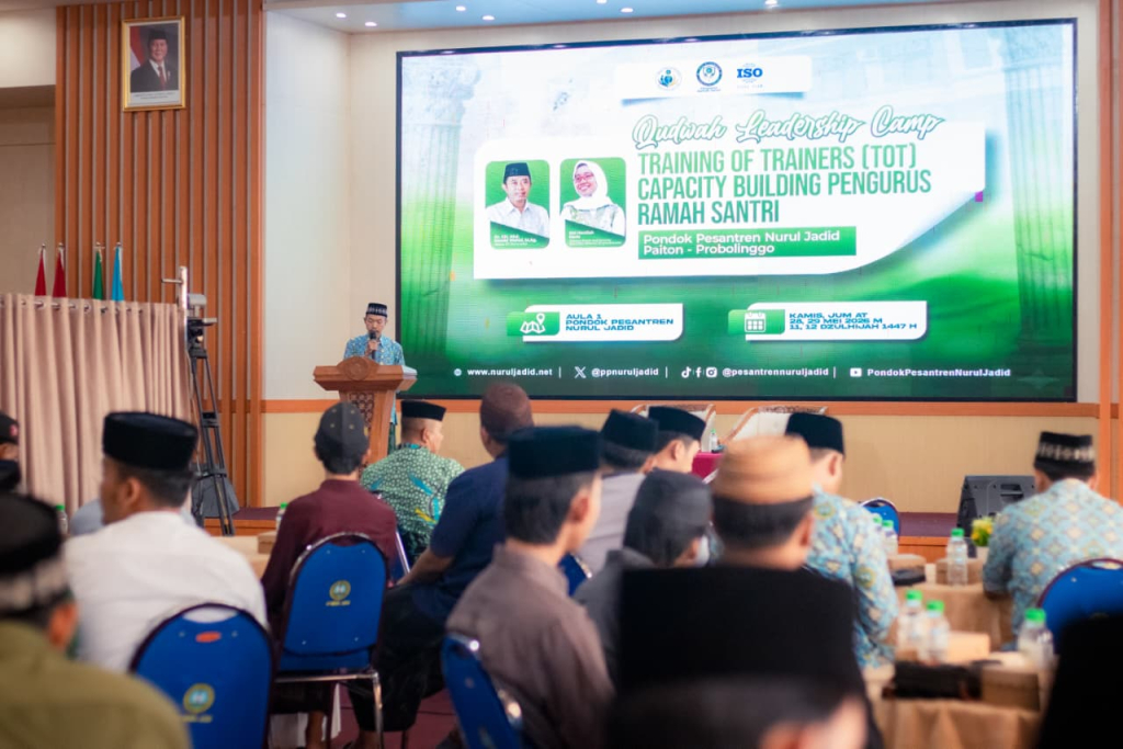 Pondok Pesantren Nurul Jadid menggelar agenda strategis bertajuk "Qudwah Leadership Camp & Training of Trainers (TOT) Capacity Building Pengurus Ramah Santri".